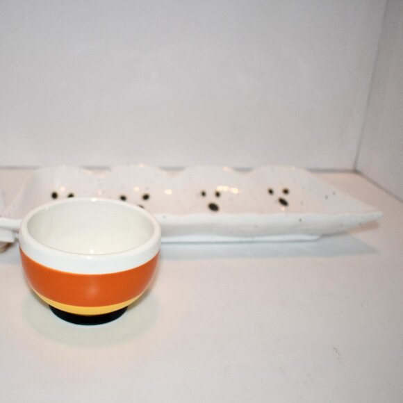 Mud Pie Halloween Collection Glow Ghost Tidbit Tray Set #42080046 NWT - Picture 2 of 5